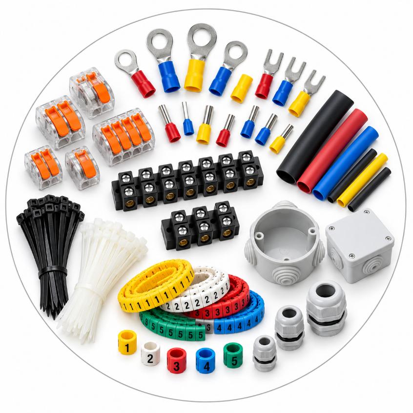 Vật tư đấu nối dây điện cho hệ thống điện dân dụng & công trình